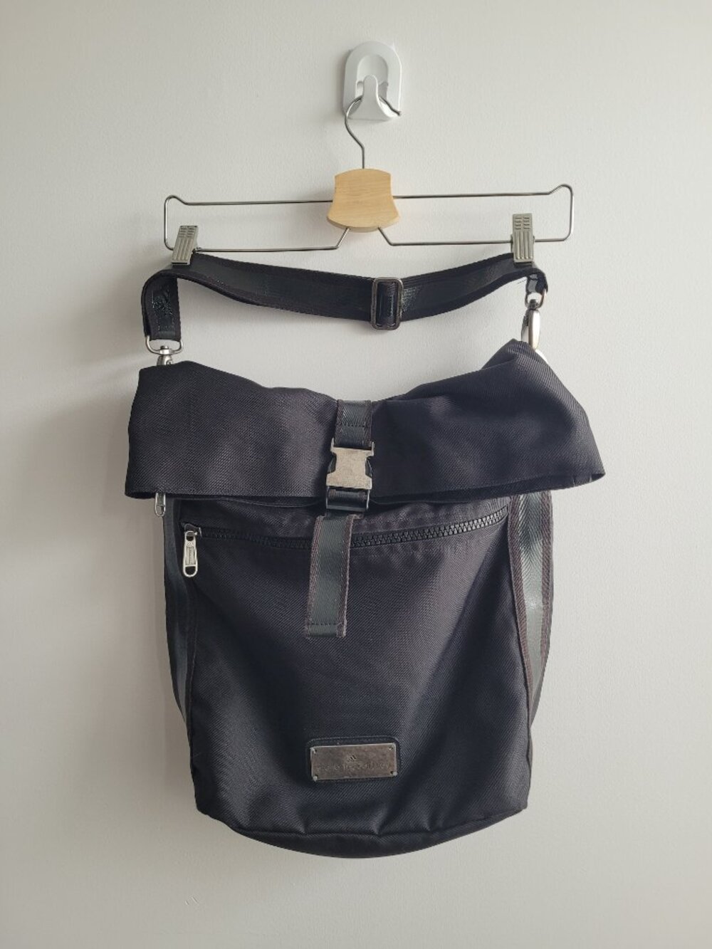Stella McCartney x Adidas Black Backpack/Shoulder Bag